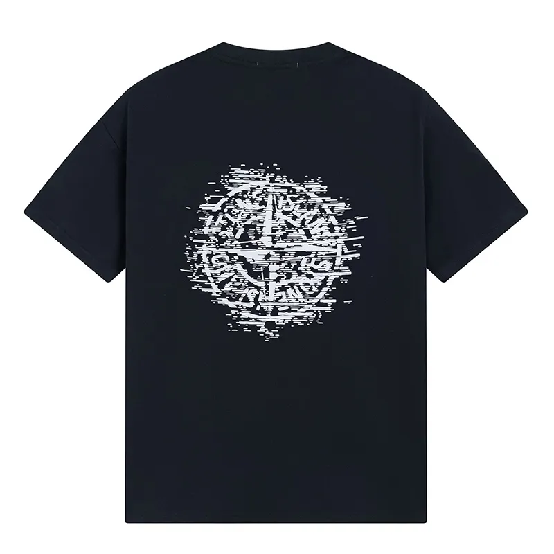 W663#P110💰 [Stone lsland/Stone Island mosaic logo printed short-sleeved T-shirt] ⚠️[Original creation with high control of details] - Made of 230 grams of combed cotton with 32-count double yarn, soft and comfortable to the touch, sweat-absorbent and breathable. - Simple and basic, versatile style, original quality, first choice for couples. - Made in a large factory, four needles and five threads on the shoulder, neatly routed, high quality workmanship. - Same style for men and women, very versatile One piece by hand, the details are clearly visible. Color: Black White Size: M L